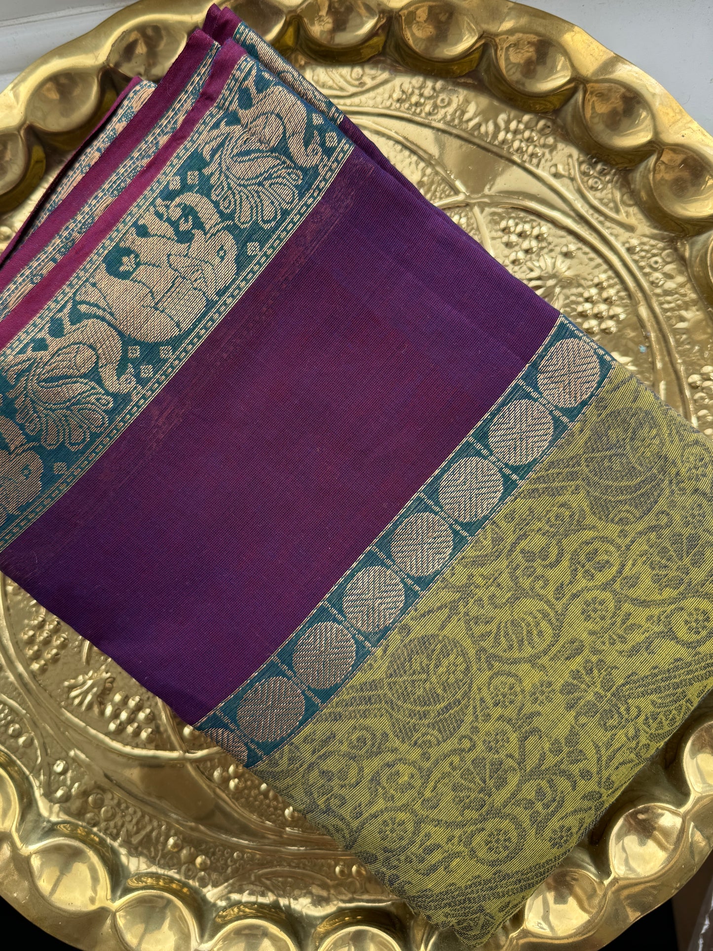 Vanasingaram - Sea Green Veena Saree