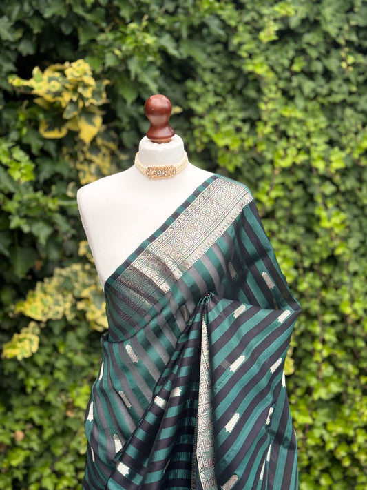 Striped Organza with Zari detail