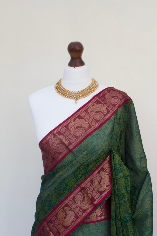 Vanasingaram - Green Mango Saree